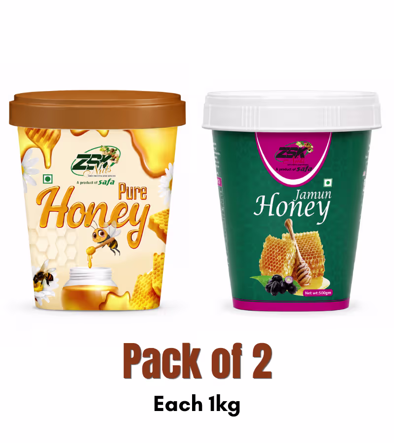 10 Pure Honey, Jamun Honey (Shahad) | COMBO - Each 1kg, Pack of 2 - Image 1