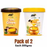 Desi Cow Ghee, Pure Buffalo Ghee | COMBO - Each 500gm, Pack of 2