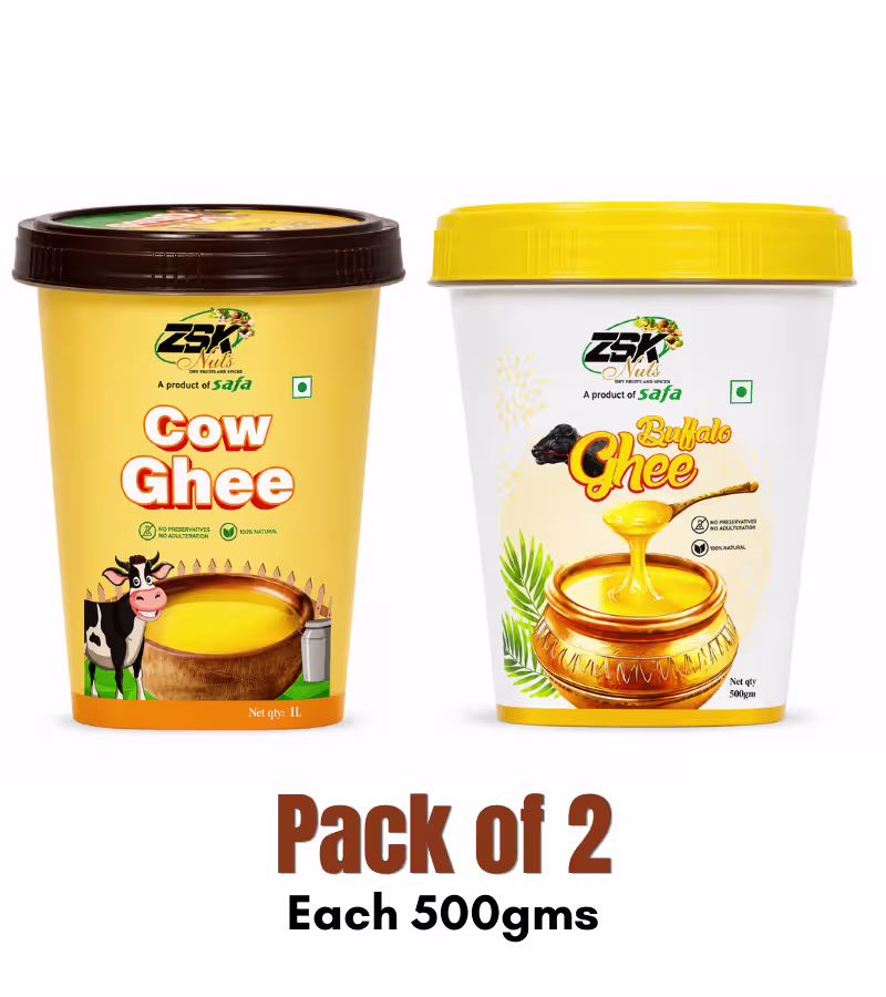 11 Desi Cow Ghee, Pure Buffalo Ghee | COMBO - Each 500gm, Pack of 2 - Image 1