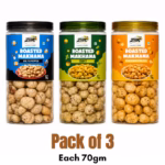 Roasted Makhana Salt & Pepper, Mint & Cheddar Cheese | COMBO - Each 70gm, Pack of 3