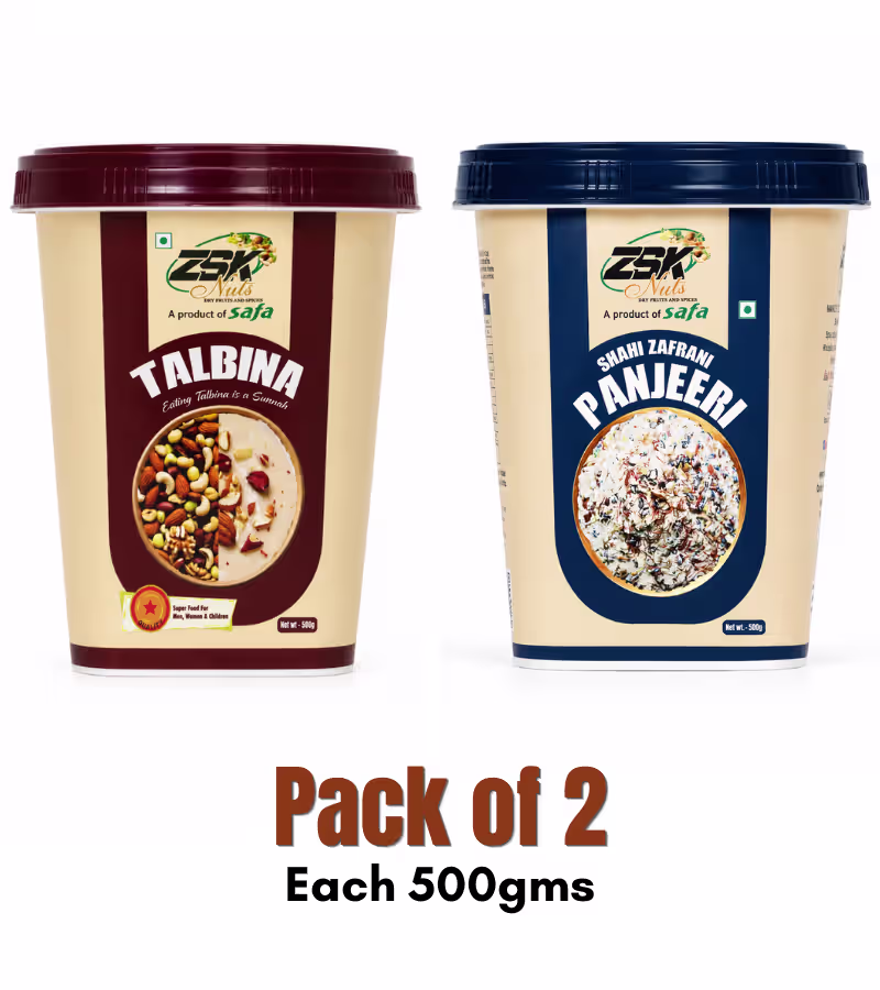 16 Talbinah, Shahi Zafrani Panjeri with Sugar | COMBO - Each 500gm, Pack of 2 - Image 1