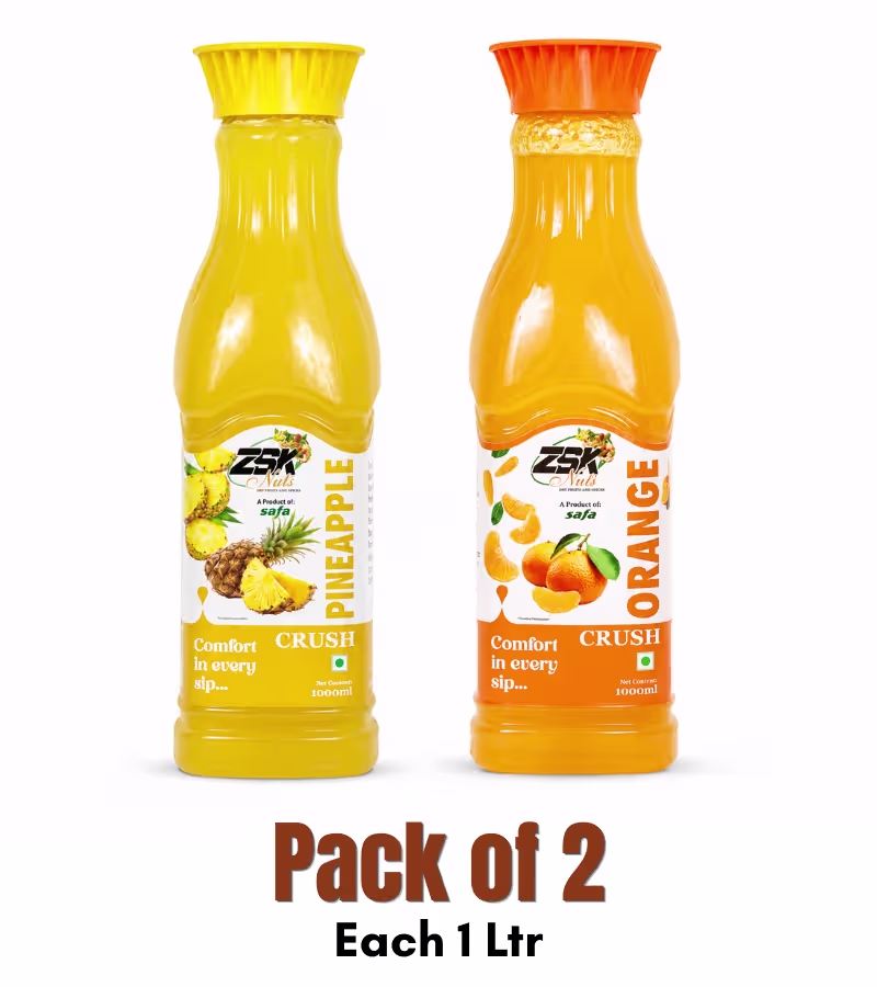 19 Pineapple Crush, Orange Crush | COMBO - Each 1Ltr, Pack of 2 - Image 1