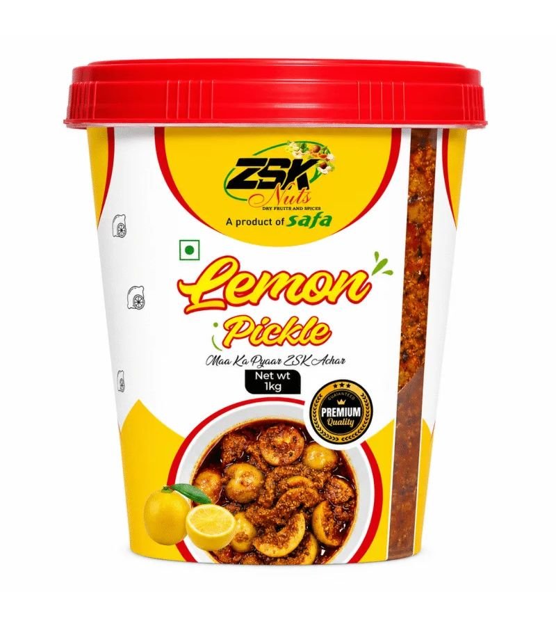 5 Lemon Pickle (Nimbu ka Achar) Traditional Homemade Pickels by ZSK Nuts - Image 1