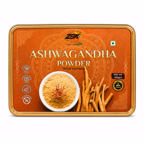 Ashwagandha Powder with Saffron – 100gm