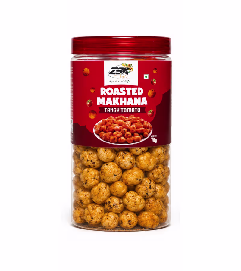 nqzjznf1o6xjovpqb6jc Roasted Makhana Tangy Tomato - 70gm - Image 1
