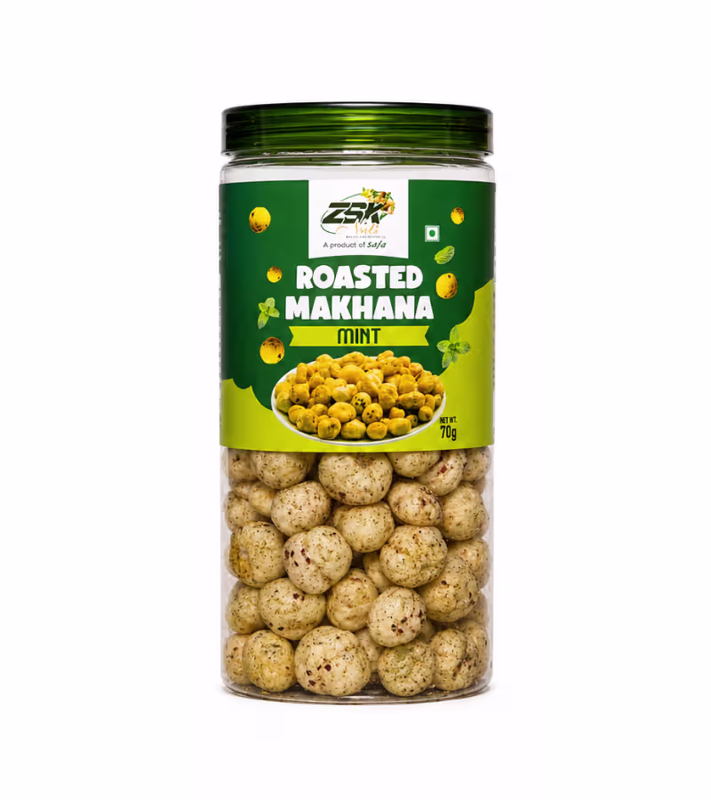 sd01ivrbkcag5fpk8n5j Roasted Makhana Mint – 70gm - Image 1